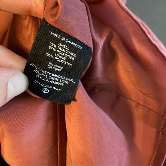 Theory v-neck banded shift dress pink rose size 4 - Picture 7 of 8